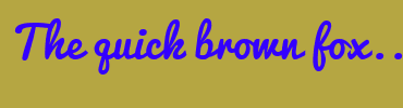 Image with Font Color 3300FF and Background Color B5A642